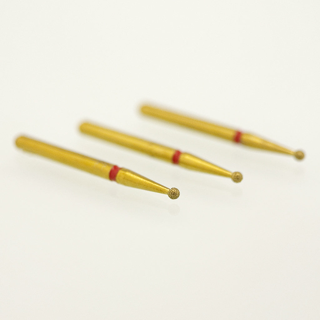 Zirconia Cutting Bur Z801-012F - Fine Grit Round Diamond Bur for Conservative Zirconia Cavity Prep and Detail Work - 5 Count