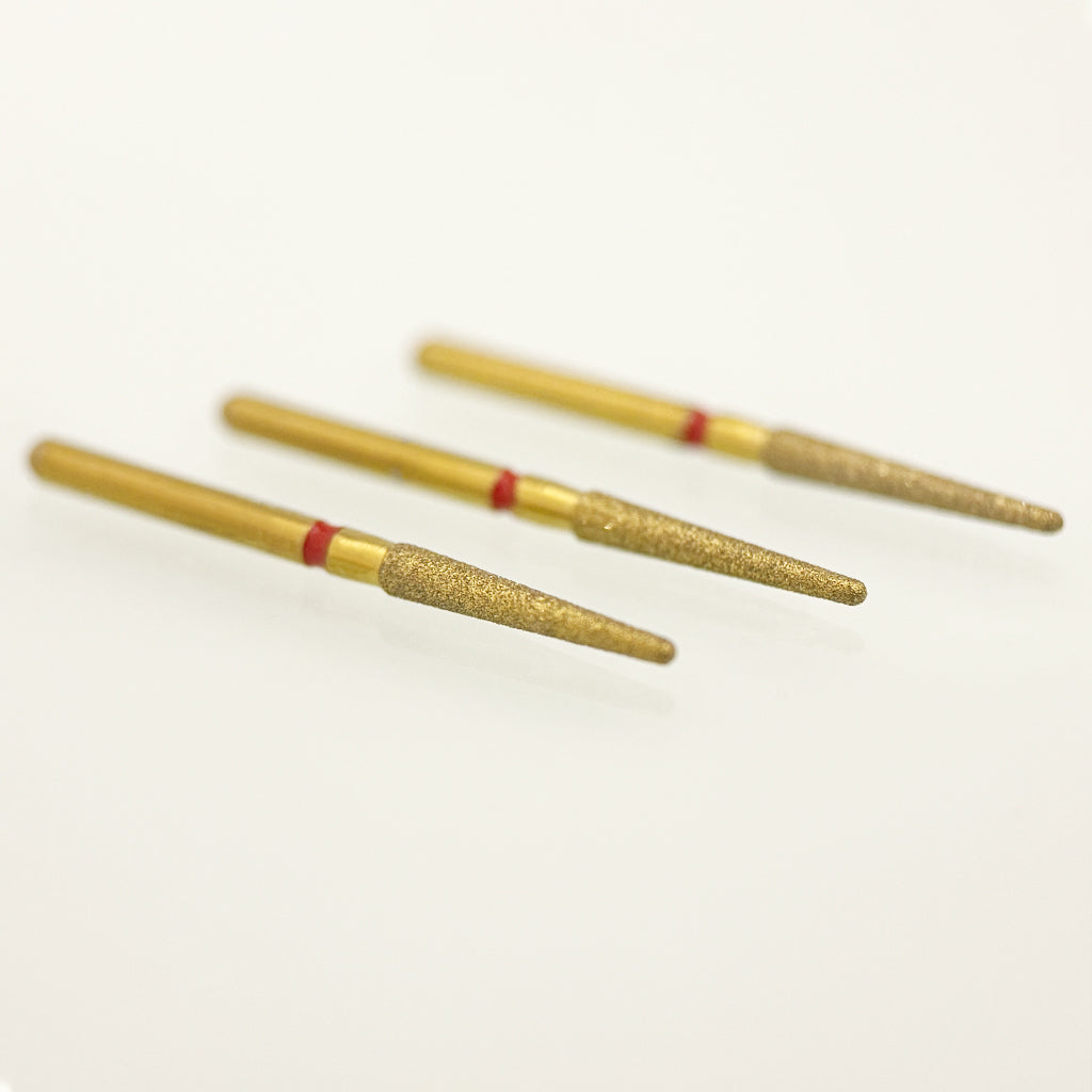 Zirconia Cutting Bur Z850-018F - Fine Grit Flat-End Taper Diamond Bur for Smooth Zirconia Margin Refinement - 5 Count