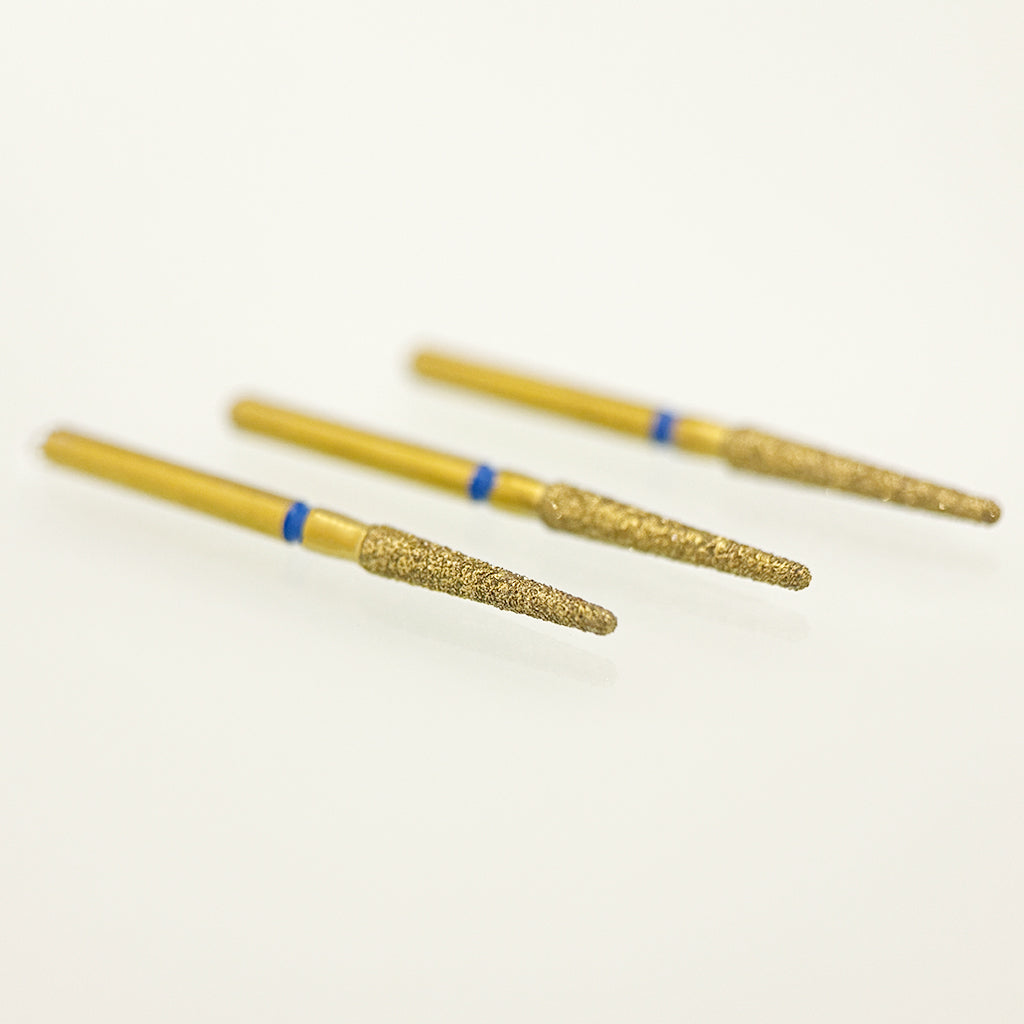 Zirconia Cutting Bur Z850-018M - Medium Grit Flat-End Taper Diamond Bur for Efficient Zirconia Margin and Surface Reduction - 10 Count