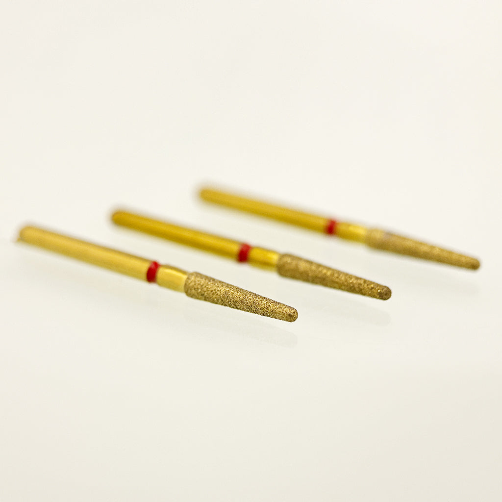 Zirconia Cutting Bur Z856-018F - Fine Grit Flame Diamond Bur for Precision Zirconia Finishing and Interproximal Access - 5 Count