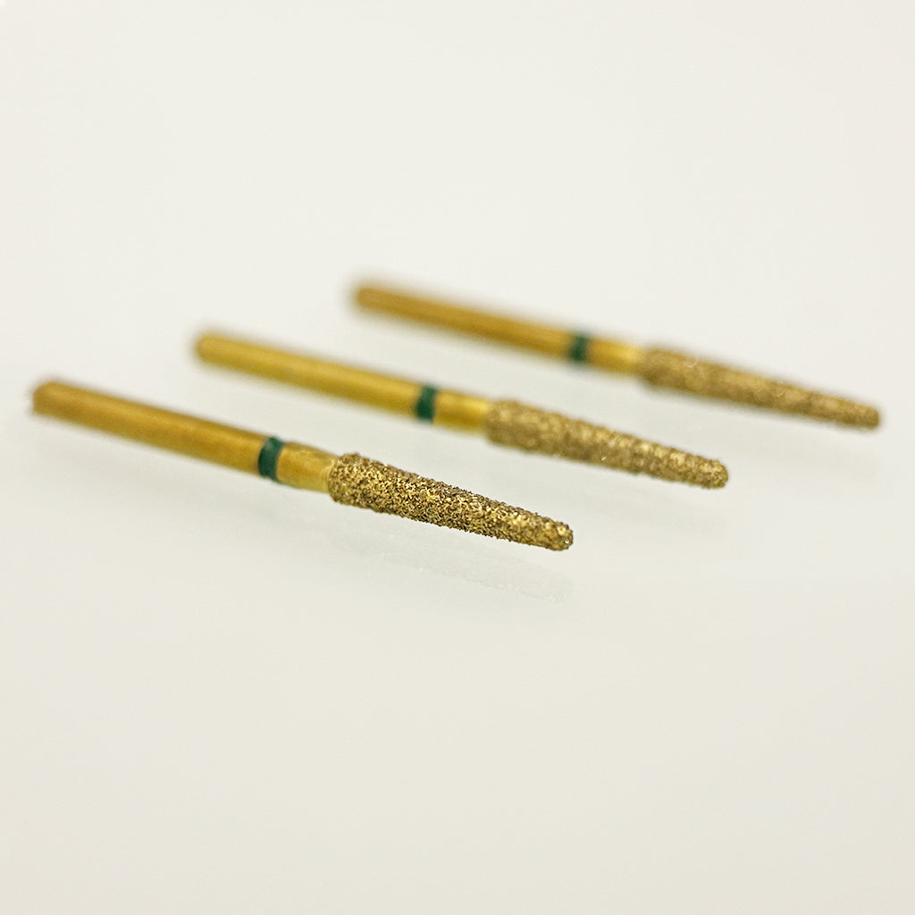 Zirconia Cutting Bur Z856L-018C - Coarse Grit Long Flame Diamond Bur for Fast Zirconia Reduction and Interproximal Shaping - 5 Count