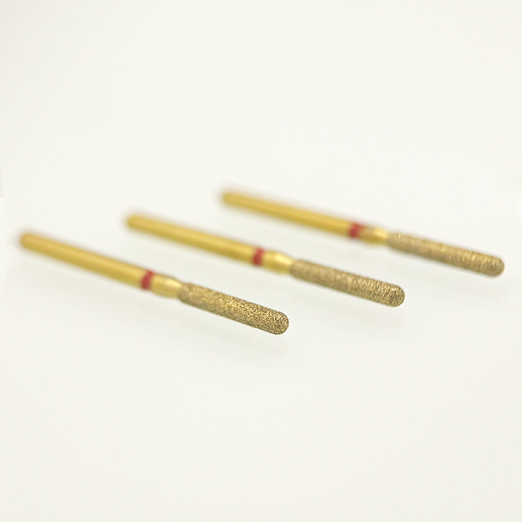 Zirconia Cutting Bur Z881-016F - Fine Grit Flame Diamond Bur for Precise Finishing and Zirconia Contour Adjustments - 10 Count