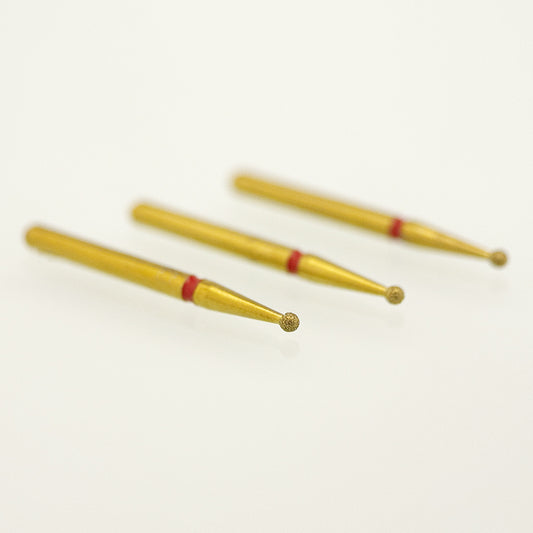 Zirconia Cutting Bur Z801-012F - Fine Grit Round Diamond Bur for Conservative Zirconia Cavity Prep and Detail Work - 5 Count