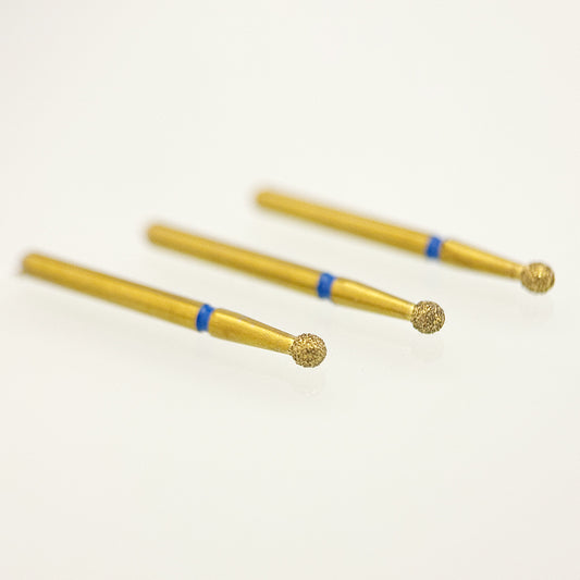 Zirconia Cutting Bur Z801-018M - Medium Grit Diamond Round Bur for Efficient Zirconia Caries Removal and Adjustments - 5 Count