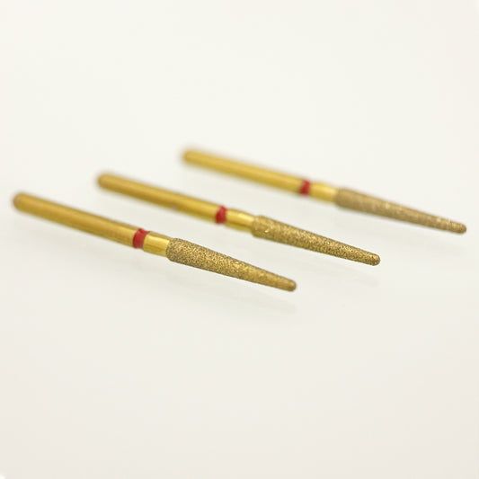 Zirconia Cutting Bur Z850-018F - Fine Grit Flat-End Taper Diamond Bur for Smooth Zirconia Margin Refinement - 5 Count