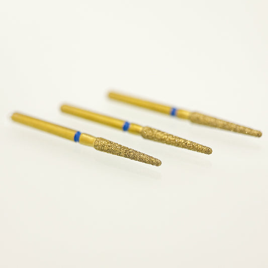 Zirconia Cutting Bur Z850-018M - Medium Grit Flat-End Taper Diamond Bur for Efficient Zirconia Margin and Surface Reduction - 10 Count