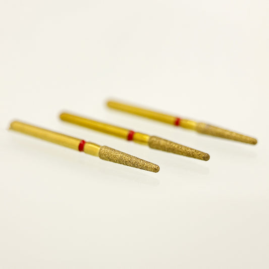 Zirconia Cutting Bur Z856-018F - Fine Grit Flame Diamond Bur for Precision Zirconia Finishing and Interproximal Access - 5 Count