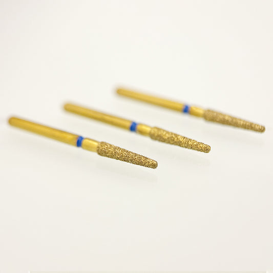 Zirconia Cutting Bur Z856-018M - Medium Grit Flame Diamond Bur for Controlled Zirconia Trimming and Interproximal Access - 5 Count