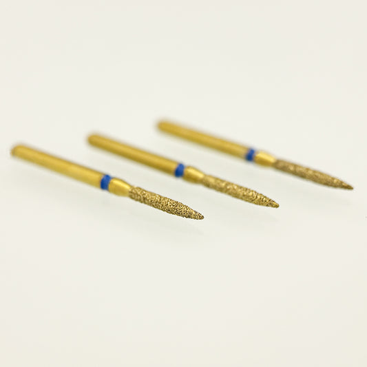 Zirconia Cutting Bur Z862-012M - Medium Grit Round-End Taper Diamond Bur for Precise Zirconia Crown and Bridge Preparations - 10 Count