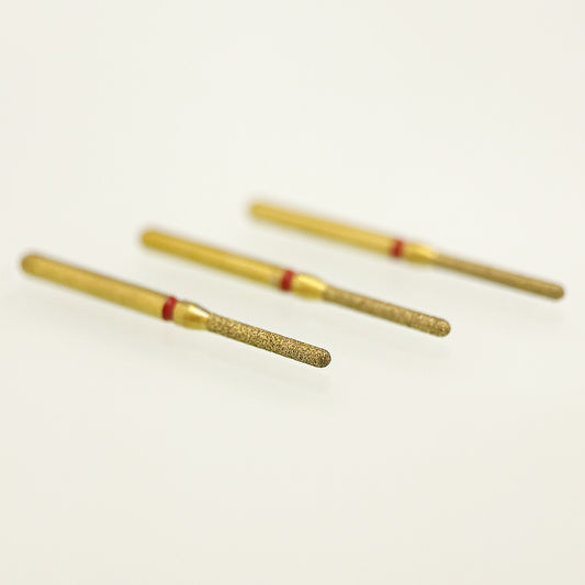 Zirconia Cutting Bur Z881-012F - Fine Grit Flame Diamond Bur for Smooth Finishing and Precise Zirconia Contouring - 5 Count