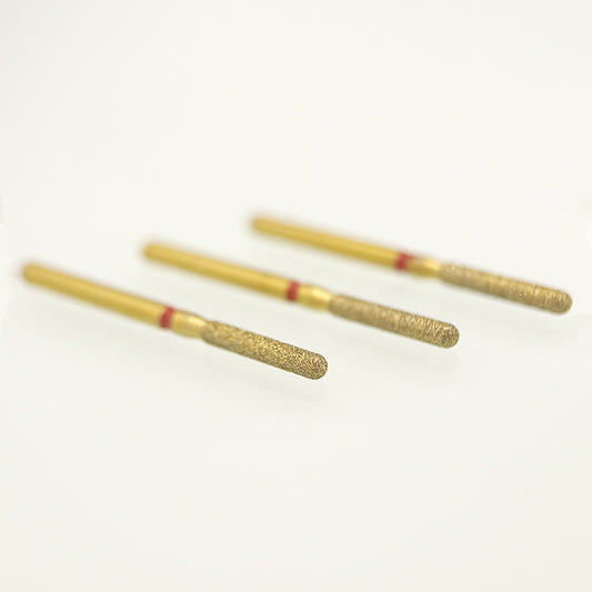 Zirconia Cutting Bur Z881-016F - Fine Grit Flame Diamond Bur for Precise Finishing and Zirconia Contour Adjustments - 10 Count